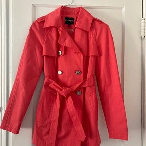 Pink Express Trench Coat (Size Small)